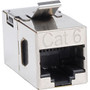 Tripp Lite Cat6 Straight Through Shielded Modular In-line  inch;Snap-in inch; Coupler (RJ45 F/F)