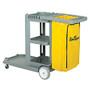 CMC Standard Janitorial Cleaning Cart, 38 inch;H x 19 3/4 inch;W x 56 inch;D, Grey
