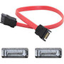 AddOn 46cm (1.5ft) SATA Male to Male Red Serial Cable