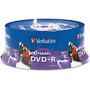 Verbatim - DVD+R 4.7GB 16X White Inkjet Printable, Hub Printable 25pk Spindle