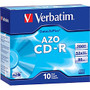 Verbatim AZO CD-R 700MB 52X DataLifePlus with Branded Surface - 10pk Slim Case