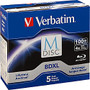 Verbatim Blu-ray Recordable Media - BD-R XL - 4x - 100 GB - 5 Pack Jewel Case