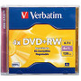 Verbatim DVD+RW 4.7GB 4X with Branded Surface - 1pk Jewel Case