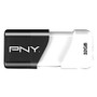 PNY Compact Attach&eacute; USB Flash Drive, 32GB, Black/White