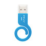 PNY; Monkey Tail Attach&eacute; USB 2.0 Flash Drive, 16GB, Blue
