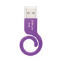 PNY; Monkey Tail Attach&eacute; USB 2.0 Flash Drive, 16GB, Purple