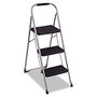 Cosco Ultra-Thin 3-Step Ladder, 200 Lb Capacity, 52 3/4 inch;, Black/Platinum