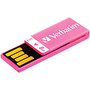 Verbatim 8GB Clip-It USB Flash Drive - Hot Pink
