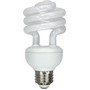 GE 20W Compact Fluorescent T3 Spiral Bulb - 20 W - 120 V AC - Spiral - T3 Size - Soft White Light Color - E26 Base - 8000 Hour - 6920.3&deg;F (3826.8&deg;C) Color Temperature - 82 CRI - Energy Saver - 10 / Carton