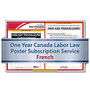 ComplyRight Canada Federal And Province Poster Subscription Service, French, Ontario