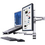 Visidec US Government Compliant dual monitor/notebook combination desk mount