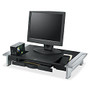 Fellowes; Office Suites Large Monitor Riser, 4.19 inch;H x 27 inch;W x 14.06 inch;D, Black/Silver