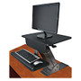 Kantek Desk-Mounted Sit-To-Stand Workstation, 21 1/2 inch;H x 23 1/2 inch;W x 23 1/2 inch;D, Black