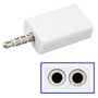 4XEM 3.5mm Mini Jack Headphone Splitter For iPhone/iPod/Audio Devices