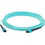 AddOn 30m MPO (Male) to MPO (Male) 12-strand Straight Aqua OM4 Duplex LSZH LOMM Patch Cable