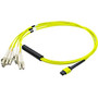 AddOn 5m MPO to 4xLC Duplex (8xLC) Fanout SMF Yellow Patch Cable For Arista