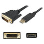 AddOn 6ft DisplayPort 1.2 to DVI-D Dual Link (24+1 pin) Male to Male Black Adapter Cable