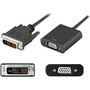 AddOn 8in DVI-D Single Link (18+1 pin) to VGA Male to Female Black Adapter Cable