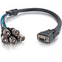 C2G 1.5ft Premium VGA Female to RGBHV (5-BNC) Male Video Cable