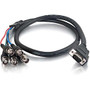 C2G 3ft Premium HD15 Male to RGBHV (5-BNC) Female Video Cable