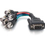 C2G 6in Premium HD15 Male to RGBHV (5-BNC) Female Video Cable
