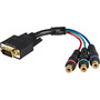 StarTech.com 6in HD15 to Component RCA Breakout Cable Adapter - M/F