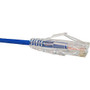 Unirise Clearfit Slim Cat6 Patch Cable, 28AWG, Snagless, Blue, 6ft