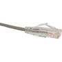 Unirise Clearfit Slim Cat6 Patch Cable, Snagless, Gray, 15ft