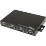 StarTech.com 4 Port Wall Mountable USB to Serial Adapter Hub with COM Retention