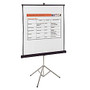 Quartet; Super Brite Lightweight Tripod; Projection Screen, 70 inch; x 70 inch;