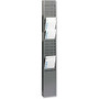 MMF Steel Time Card Rack - 25 Pocket(s) - Wall Mountable - Recycled - Gray - Steel - 1Each