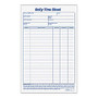 TOPS; Daily Time Sheet Forms, 9.5 inch; x 6 inch;, Black/White, 100 Sheets Per Pad, 2 Pads Per Pack
