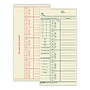 TOPS; Green Regular/Red Overtime Weekly Time Cards, 7 inch; x 3.37 inch;, Manila, Box Of 500