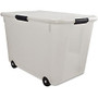 Advantus Rolling Storage Tub - External Dimensions: 23.8 inch; Width x 15.8 inch; Depth x 15.8 inch; Height - 15 gal - Stackable - Plastic - Clear - For Document - 1 Each