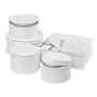 Honey-Can-Do 5-Piece Dinnerware Storage Set, White