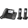 Panasonic; Link2Cell Bluetooth; DECT 6.0 Phone System And Answering Machine With 1 Corded And 2 Cordless Handsets, KX-TGF382M