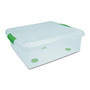 Iris; Stor N Slide Underbed Box, 18 3/4 inch; x 18 inch; x 6 1/4 inch;, Clear/Green, Pack Of 6