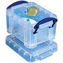 Really Useful Box; Plastic Storage Box, 0.14 Liter, 3 1/4 inch; x 2 1/2 inch; x 2 inch;, Clear