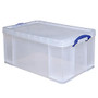 Really Useful Box; Plastic Storage Box, 64 Liters, 28 inch; x 17 5/16 inch; x 12 1/4 inch;, Clear