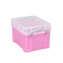 Really Useful Boxes; Plastic Box, 3 Liter, 7 1/4 inch;H x 9 1/2 inch;W x 6 1/2 inch;D, Pink