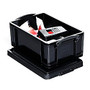 Really Useful Boxes; Storage Box, 9 Liter, 10 1/16 inch; x 15 9/16 inch; x 6 1/16 inch;, Black