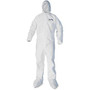 Kleenguard A40 Protection Coveralls - Large Size - Liquid, Flying Particle Protection - White - 25 / Carton