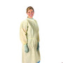 Medline AAMI Level 2 Isolation Gowns, Regular, Yellow, 10 Gowns Per Box, Case Of 10 Boxes