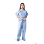 Medline Disposable Elastic-Waist Scrub Pants, X-Large, Blue, Case Of 30