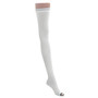 Medline EMS Nylon/Spandex Thigh-Length Anti-Embolism Stockings, Large Short, White, Pack Of 6 Pairs