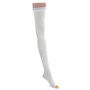 Medline EMS Nylon/Spandex Thigh-Length Anti-Embolism Stockings, Small Long, White, Pack Of 6 Pairs