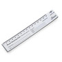 Medline Educare; Paper Wound Rulers, 7 1/2 inch;H x 1 1/8 inch;W x 1/8 inch;D, Black/White, 25 Rulers Per Pad, Pack Of 10 Pads