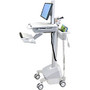 Ergotron; StyleView; Electronic Medical Records Cart With LCD Pivot, 50 1/2 inch;H x 18 5/16 inch;W x 19 3/4 inch;D, White/Gray/Aluminum