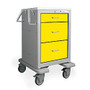 Medline 3-Drawer General Cart, 36 inch;, Yellow