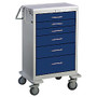 Medline Extra Tall General Cart, 6 Drawers, 46 inch; x 32 inch; x 32 inch;, Blue